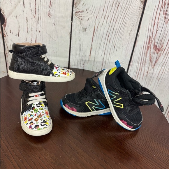 New Balance & Monkey Feet Black Sneakers High-Top Style for toddlers 18-24 - Picture 16 of 16